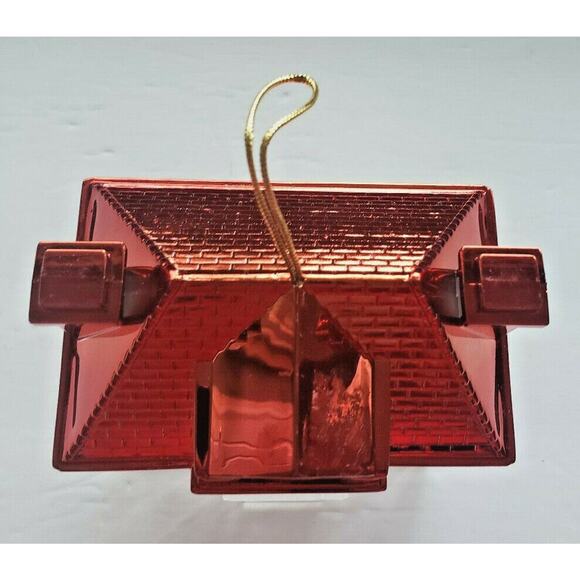 NEW Plastic Fill-able House with Removable RED Roof Great for Christmas WH - Picture 6 of 9